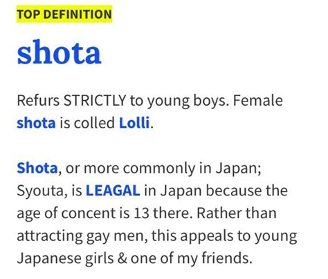 Shota: Definition of Filipino / Tagalog word shota.